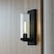 Vaxcel Grantley 1 Light Matte Black Indoor Outdoor Wall Sconce Clear Glass Cylinder Shade, LED Compatible T0719 - alternate 1